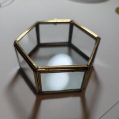 マライカ　ガラスケース　六角形　リングピローの画像
