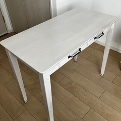 【お渡し先決定】デスク 幅90cm MIGNON-D90 ホワイト家具の画像