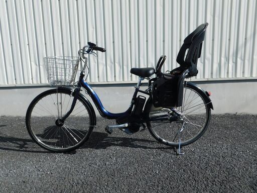 2014年モデル 子供乗せ仕様!ヤマハ PAS ナチュラL PM26NL アースブルー 8.7Ah 新品リヤタイヤに交換! 新品サドルに交換! 新品スイッチカバー付! バッテリー2個付! OGKリヤチャイルドシート付! 車体&バッテリー極めて良好! 自577