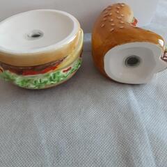 ソルト&ペッパーセット　塩コショウ　卓上用　ホットドッグハンバーガーの画像
