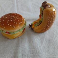 ソルト&ペッパーセット　塩コショウ　卓上用　ホットドッグハンバーガー
