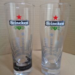 美品　未使用品　2点セット　ハイネケン　スターグラス　ビールグラス　OPEN YOUR CITYの画像