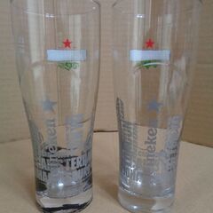 美品　未使用品　2点セット　ハイネケン　スターグラス　ビールグラス　OPEN YOUR CITYの画像