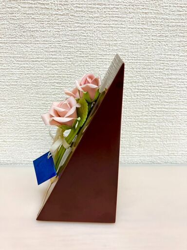 リヤドロ　美品♡　LLADRO　flores　Rose Pink Parfait　ローズピンクパルフェ　陶器　ピンクの薔薇　置物