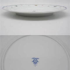 ss3976➁　ノリタケ　プレート　27cm　10枚セット　チンツ果物画　Noritake　メインプレート　大皿　平皿　フルーツ柄　白地　洋食器　まとめ　パーティ　店舗用　業務用の画像