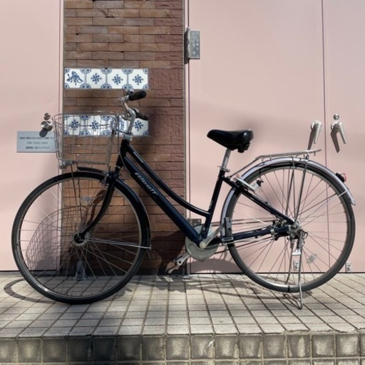 【美品】 ブリヂストン アルベルト 27インチ ネイビー 日本製 1発2錠 通学車