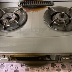 【中古】ガスコンロ(都市ガス・左強火)