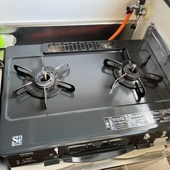 ※ご商談中【美品】PALOMA ガスコンロ コンロ台付き【プロパンガス】の画像