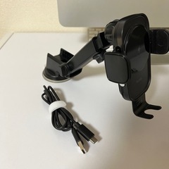 車載用 typeC高速充電対応 頑丈スマホホルダー 2点の画像