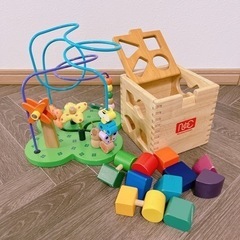 木製おもちゃ 2点セット エドインター and  ニチガン