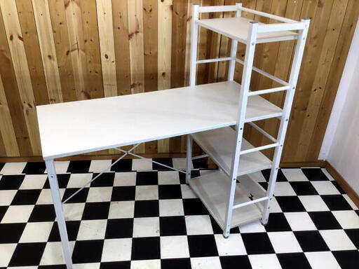 カジュアルデスク　1100×530×1150　棚付属　学習机　PCデスク　お値打ち　家具　住まい