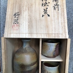 新品未使用の備前焼　徳利とお猪口セット