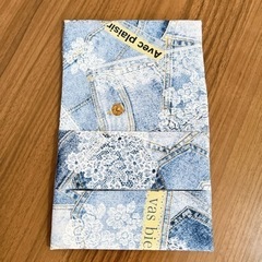 デニム柄ポケットティッシュケース、カバーの画像