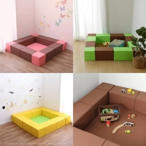 キッズブロック　キッズコーナー　プレイマット　13個セット