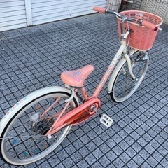 【22インチ】子供用自転車　ブリヂストン　エコパル　ピンク　美品❗️若林自転車　唐崎店　SALE中❗️の画像