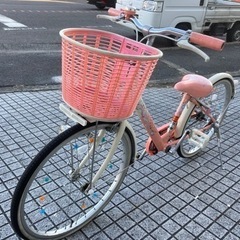 【22インチ】子供用自転車　ブリヂストン　エコパル　ピンク　美品❗️若林自転車　唐崎店　SALE中❗️の画像