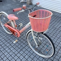 【22インチ】子供用自転車　ブリヂストン　エコパル　ピンク　美品❗️若林自転車　唐崎店　SALE中❗️の画像