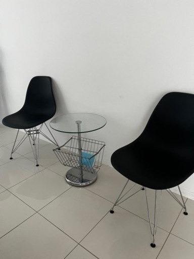 椅子　サイドテーブル　セット