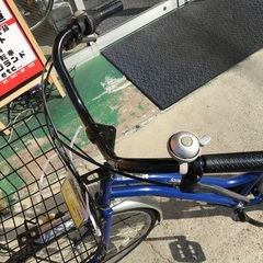 【現状販売】26インチ自転車　青　ママチャリの画像