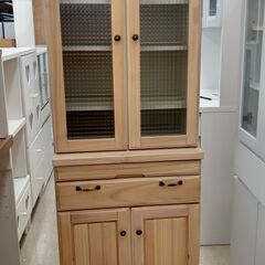 ★ジモティ割あり★  食器棚 オフホワイト H180.5×D45...