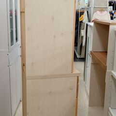 ★ジモティ割あり★  食器棚 オフホワイト H180.5×D45×W60 クリーニング済み TJ019の画像