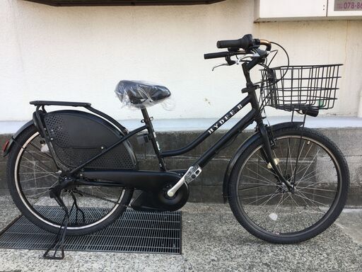 地域限定送料無料　バッテリー新品　ブリヂストン　ハイディビー　HYDEE　子供乗せ　黒　パスクルー　ギュット　神戸市　電動自転車