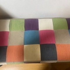 マルチカラーパッチワーク収納スツール