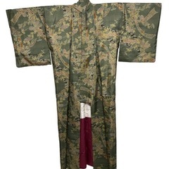 【売却済】着物コーディネート　大島紬セット価格　帯　帯揚げ　帯締め　着物初心者　小紋　花柄　茶道　お稽古の画像