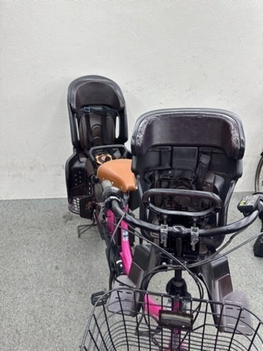 お買い得　3人乗り電動自転車　ヤマハパスキッス　乗りやすい20インチ　子供シート付き　可愛いピンク色
