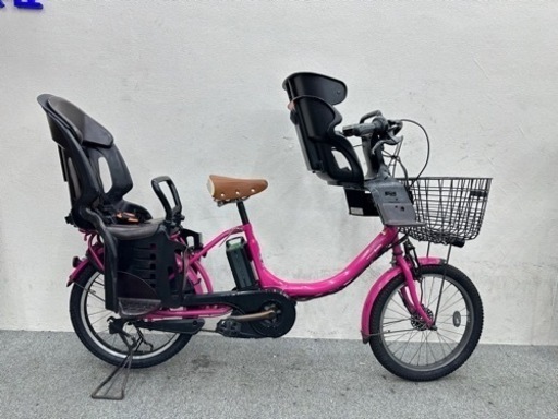 お買い得　3人乗り電動自転車　ヤマハパスキッス　乗りやすい20インチ　子供シート付き　可愛いピンク色
