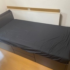 収納付きシングルベッド