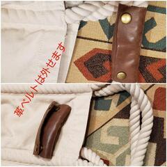 綿100 無地　手提げ？肩掛け？かばんの画像