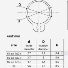 スナップリング サークリップ CクリップM7 10個の画像