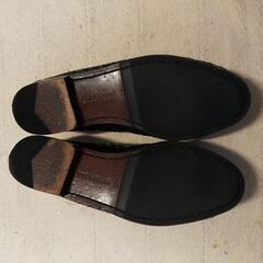 COLE HAAN タッセルローファー編み込みレザースリッポンの画像