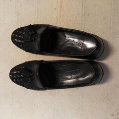 COLE HAAN タッセルローファー編み込みレザースリッポン