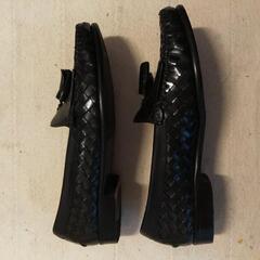 COLE HAAN タッセルローファー編み込みレザースリッポンの画像