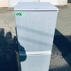 2776番 シャープ✨冷凍冷蔵庫✨SJ-14Y-S‼️