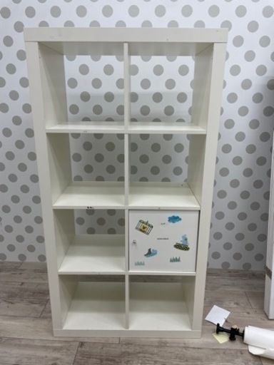 IKEAの棚　KALLAX カラックス シェルフユニット, ホワイト, 77x147 cm
