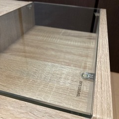 LOWYA ローテーブル　収納付き　ガラス天板の画像