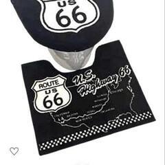 トイレマット&便座カバーroute66アメリカンガレージ