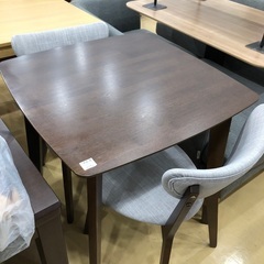 ダイニング3点セット ダークブラウン×ホワイト