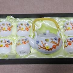 お茶器セット 湯呑み 湯飲み 6客セット 急須 銘 花 景徳鎮 陶器中国伝統文化の画像