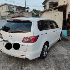 マツダ　MPV LY3P S 後期　パールホワイト　禁煙車　車検1年　8人乗りの画像