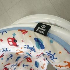 ベビーウォーカー 歩行器 Smart Anjel ホワイト×ブルー系 折りたたみ式 子供用品 ベビー用品 苫小牧西店 の画像