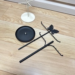 アクセサリーディスプレイラック☆蝶々☆ホワイトブラックの画像