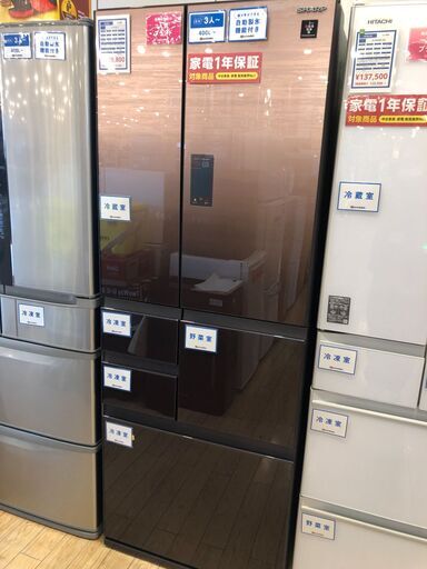 【1年保証付】6ﾄﾞｱ冷蔵庫　SHARP　2020年製【ﾄﾚﾌｧｸ桶川店】