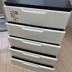 アイリスオーヤマ PG-725 5段 ウッドトップチェストの画像