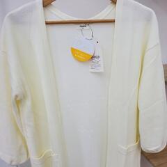 UVカット ロングカーディガン アイボリー Mサイズの画像