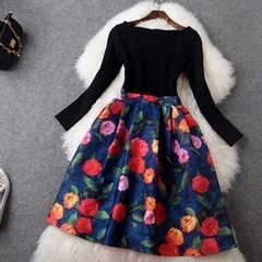 【買取決定】花柄 プリント ワンピース パーティードレス【まとめ...