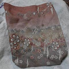 正絹金彩おにしぼ巾着未使用品